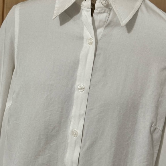 Zac & Rachel White 100% Lyocell Casual Button Down Shirt - Picture 3 of 8